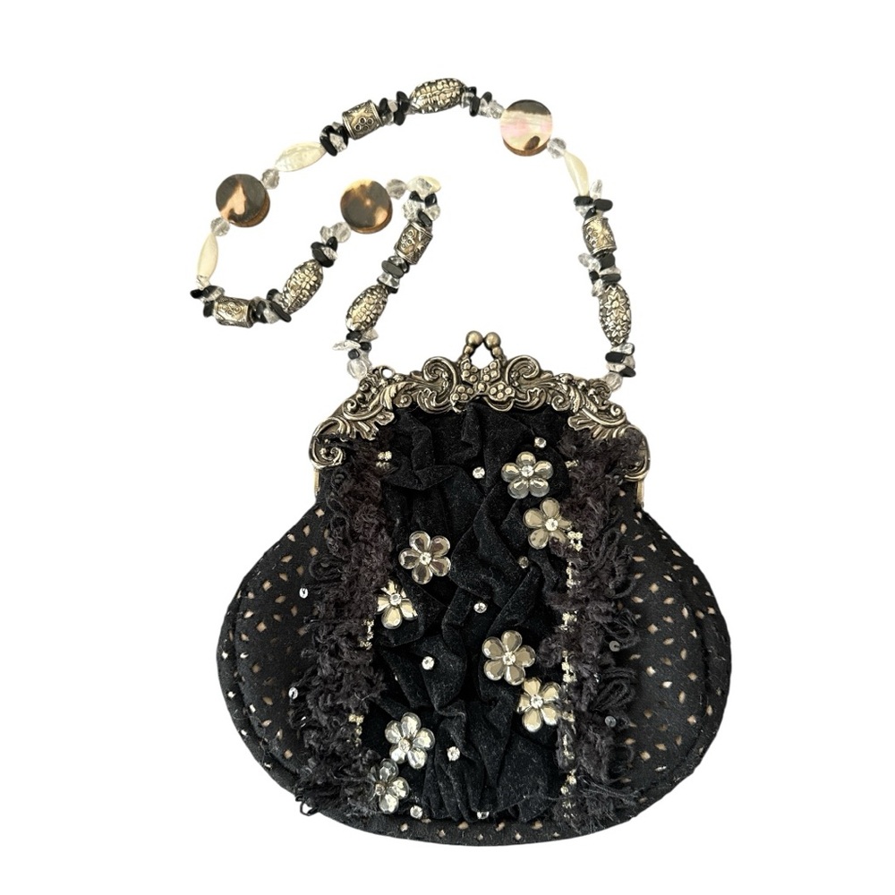Mary Frances Vintage Black Evening Bag Clutch